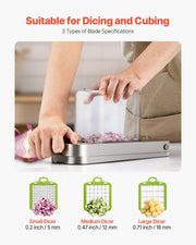 Vegetable Chopper, Food Veggie Cutter with 3 Stainless Steel Blades, Onion Slicer with Container, Salad V952-JSSWQSJQDQP3E6X76002V0