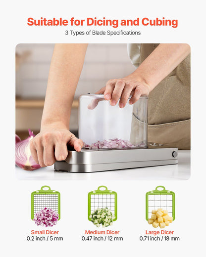 Vegetable Chopper, Food Veggie Cutter with 3 Stainless Steel Blades, Onion Slicer with Container, Salad V952-JSSWQSJQDQP3E6X76002V0