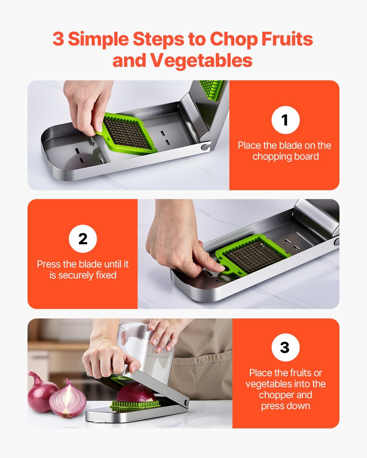Vegetable Chopper, Food Veggie Cutter with 3 Stainless Steel Blades, Onion Slicer with Container, Salad V952-JSSWQSJQDQP3E6X76002V0