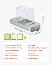 Vegetable Chopper, Food Veggie Cutter with 3 Stainless Steel Blades, Onion Slicer with Container, Salad V952-JSSWQSJQDQP3E6X76002V0