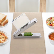 Vegetable Chopper, Food Veggie Cutter with 3 Stainless Steel Blades, Onion Slicer with Container, Salad V952-JSSWQSJQDQP3E6X76002V0