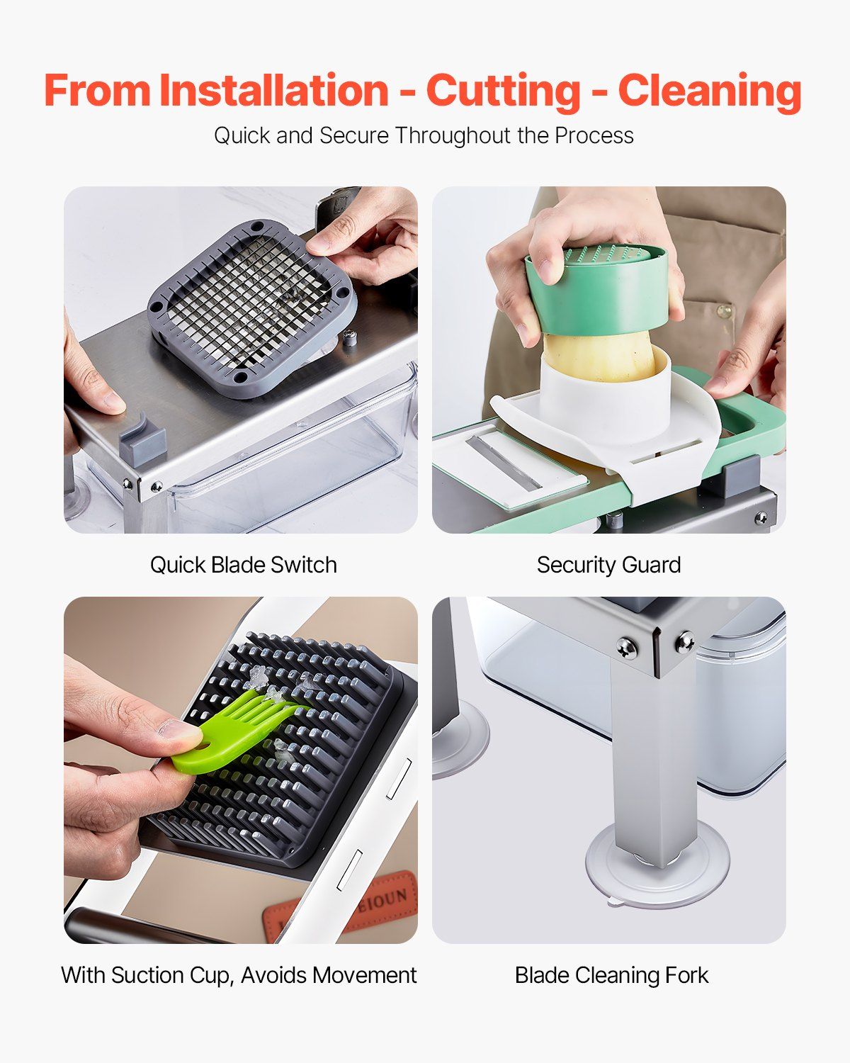 Vegetable Chopper Mandoline Slicer, All-in-1 Food Veggie Cutter with 9 Stainless Steel Blades, Cheese Grater V952-JSSWQSJQDQSQMTONT002V0