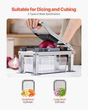 Vegetable Chopper Mandoline Slicer, All-in-1 Food Veggie Cutter with 8 Stainless Steel Blades, Cheese Grater V952-JSSWQSJQDQSQRENNV002V0