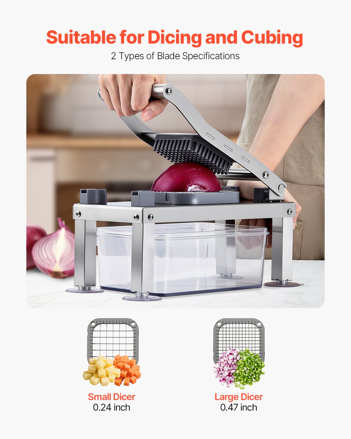 Vegetable Chopper Mandoline Slicer, All-in-1 Food Veggie Cutter with 8 Stainless Steel Blades, Cheese Grater V952-JSSWQSJQDQSQRENNV002V0