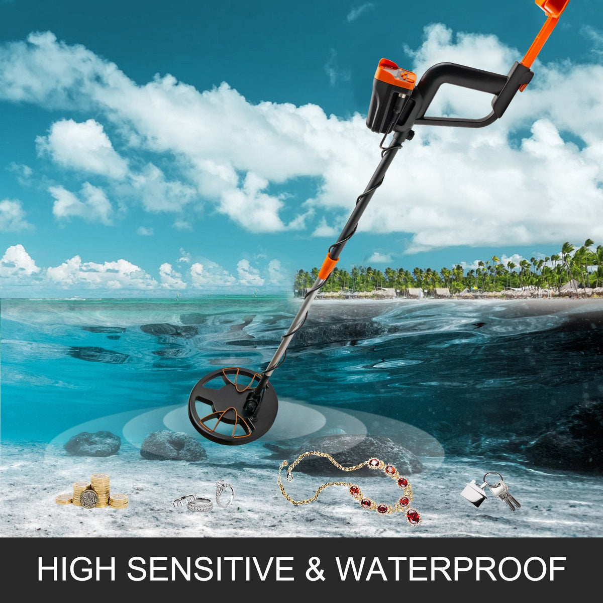 Metal Detector Waterproof Disc Metal detectors Underwater Underground high Accuracy LCD Display Metal V952-JSTCQMD30104JT001V0