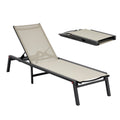 Outdoor Chaise Lounge Chair, 181 kg Weight Capacity, Foldable Sun Tanning Chair, 5 Adjustable Positions, Easy V952-JSTYGDTYKQSKCV0XW001V0