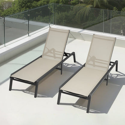 Outdoor Chaise Lounge Chair, 181 kg Weight Capacity, Foldable Sun Tanning Chair, 5 Adjustable Positions, Easy V952-JSTYGDTYKQSKCV0XW001V0