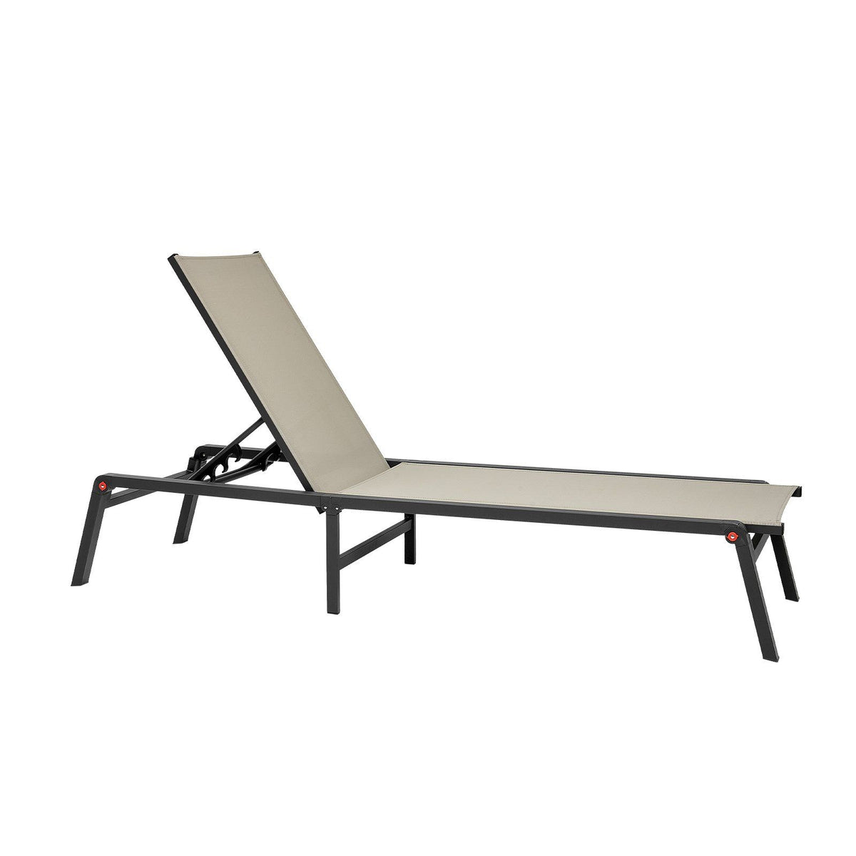 Outdoor Chaise Lounge Chair, 181 kg Weight Capacity, Foldable Sun Tanning Chair, 5 Adjustable Positions, Easy V952-JSTYGDTYKQSKCV0XW001V0