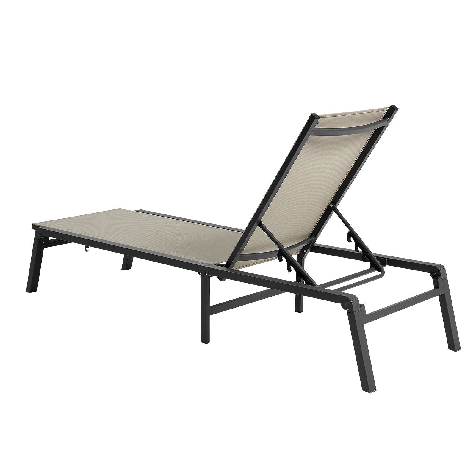 Outdoor Chaise Lounge Chair, 181 kg Weight Capacity, Foldable Sun Tanning Chair, 5 Adjustable Positions, Easy V952-JSTYGDTYKQSKCV0XW001V0