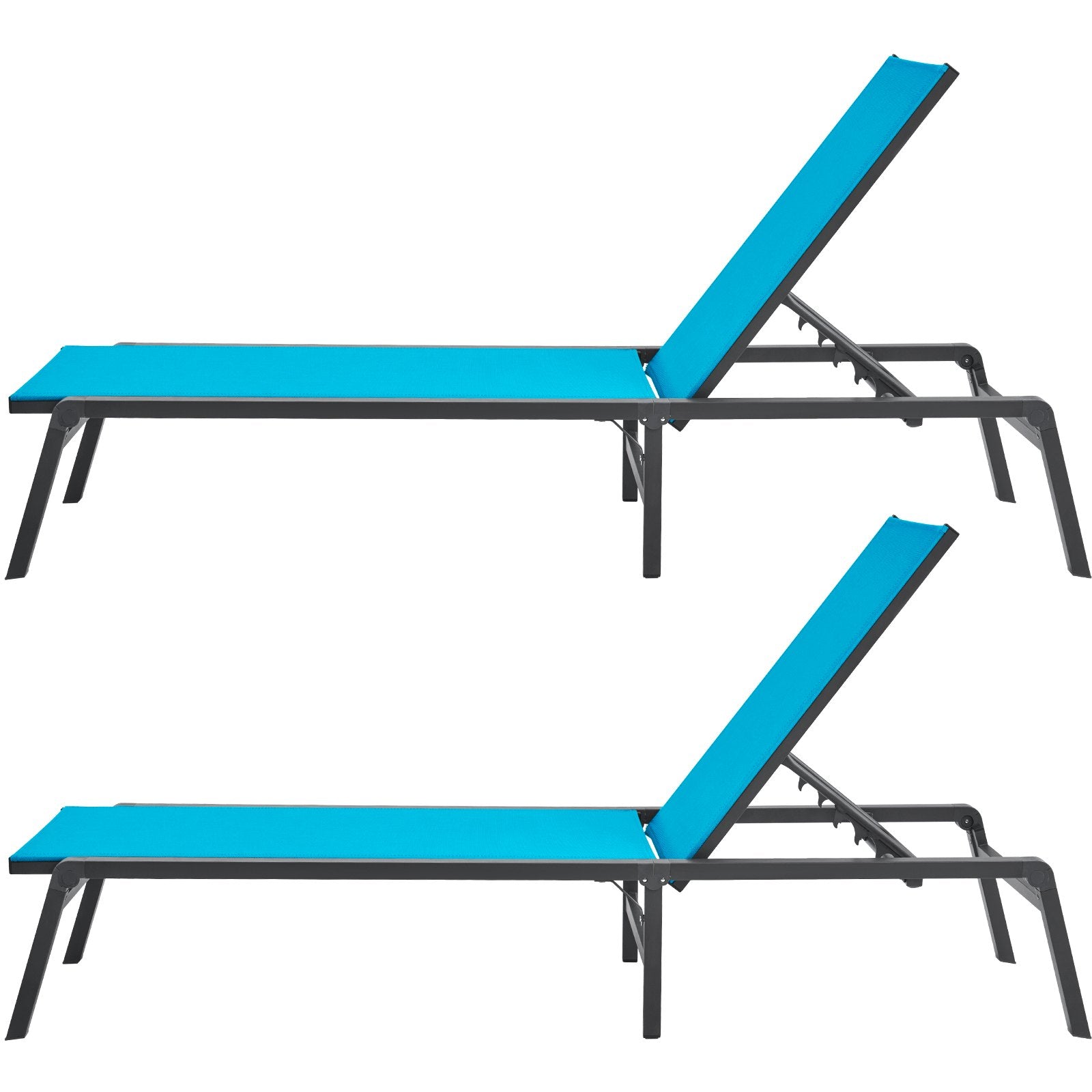 Chaise Lounge Chair Outdoor Patio Lounge Chair Adjustable 5-Position 2 pcs V952-JSTYGDTYLSKZUN91KV0