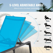 Chaise Lounge Chair Outdoor Patio Lounge Chair Adjustable 5-Position 2 pcs V952-JSTYGDTYLSKZUN91KV0