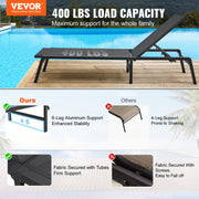 Chaise Lounge Chair Outdoor, Aluminum Patio Lounge Chair with Adjustable 5-Position, Folding Pool Lounge V952-JSTYGDTYSHSKFZGT3V0