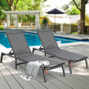 Chaise Lounge Chair Outdoor Patio Lounge Chair Adjustable 5-Position 2 pcs V952-JSTYGDTYSHSKGTUY1V0