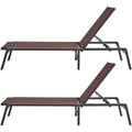 Chaise Lounge Chair Outdoor Patio Lounge Chair Adjustable 5-Position 2 pcs V952-JSTYGDTYZSKZ22E76V0