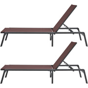 Chaise Lounge Chair Outdoor Patio Lounge Chair Adjustable 5-Position 2 pcs V952-JSTYGDTYZSKZ22E76V0