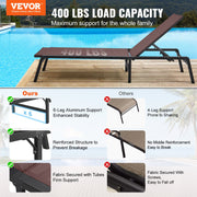 Chaise Lounge Chair Outdoor Patio Lounge Chair Adjustable 5-Position 2 pcs V952-JSTYGDTYZSKZ22E76V0