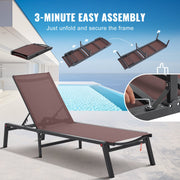 Chaise Lounge Chair Outdoor Patio Lounge Chair Adjustable 5-Position 2 pcs V952-JSTYGDTYZSKZ22E76V0