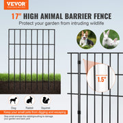 Garden Fence, No Dig Fence 44(H)x33(L)cm Animal Barrier Fence, Underground Decorative Garden Fencing with V952-JSWL1713INCH25Y8XV0