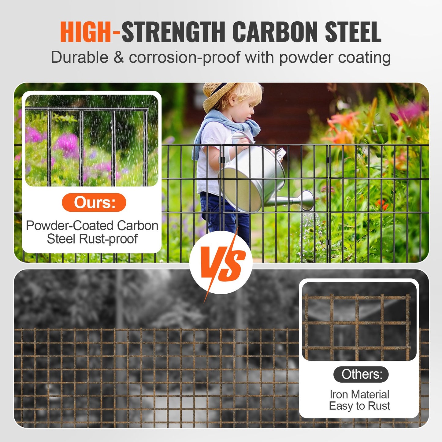 Garden Fence, No Dig Fence 44(H)x33(L)cm Animal Barrier Fence, Underground Decorative Garden Fencing with V952-JSWL1713INCH25Y8XV0