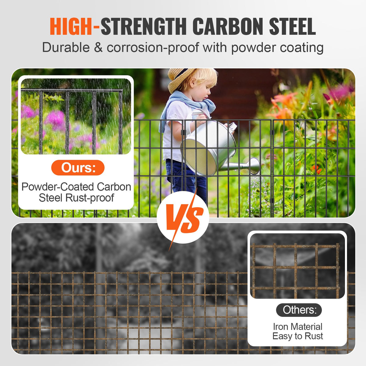 Garden Fence, No Dig Fence 44(H)x33(L)cm Animal Barrier Fence, Underground Decorative Garden Fencing with V952-JSWL1713INCH25Y8XV0
