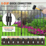 Garden Fence, No Dig Fence 44(H)x33(L)cm Animal Barrier Fence, Underground Decorative Garden Fencing with V952-JSWL1713INCH25Y8XV0