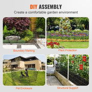 Garden Fence, No Dig Fence 44(H)x33(L)cm Animal Barrier Fence, Underground Decorative Garden Fencing with V952-JSWL1713INCH25Y8XV0