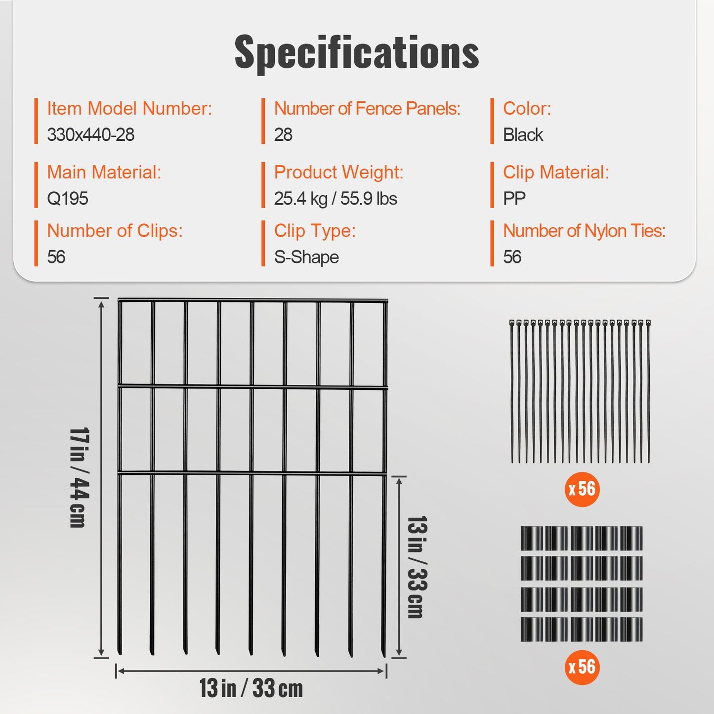 Garden Fence, No Dig Fence 44(H)x33(L)cm Animal Barrier Fence, Underground Decorative Garden Fencing with V952-JSWL1713INCH25Y8XV0