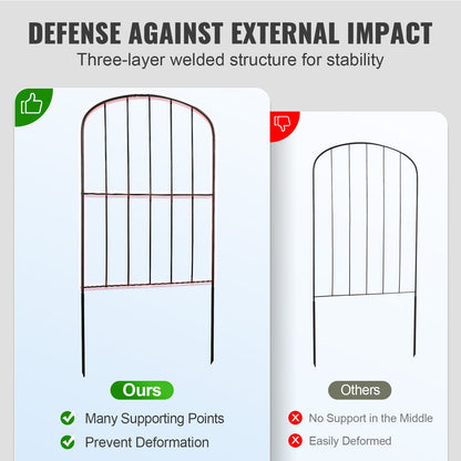 Garden Fence, No Dig Fence 61 x 33 cm Animal Barrier Fence, Underground Decorative Garden Fencing with 5.08 V952-JSWL2413INCHNOKRCV0