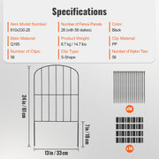 Garden Fence, No Dig Fence 61 x 33 cm Animal Barrier Fence, Underground Decorative Garden Fencing with 5.08 V952-JSWL2413INCHNOKRCV0