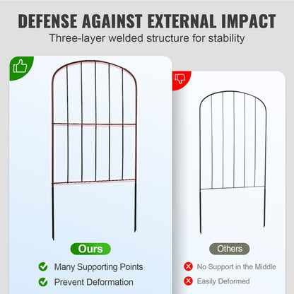 Garden Fence, No Dig Fence 61 x 33 cm Animal Barrier Fence, Underground Decorative Garden Fencing with 5.08 V952-JSWL2413INCHO06VPV0