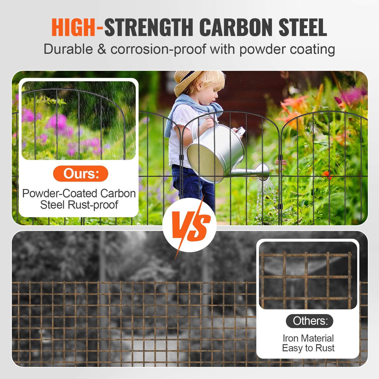 Garden Fence, No Dig Fence 61 x 33 cm Animal Barrier Fence, Underground Decorative Garden Fencing with 5.08 V952-JSWL2413INCHO06VPV0