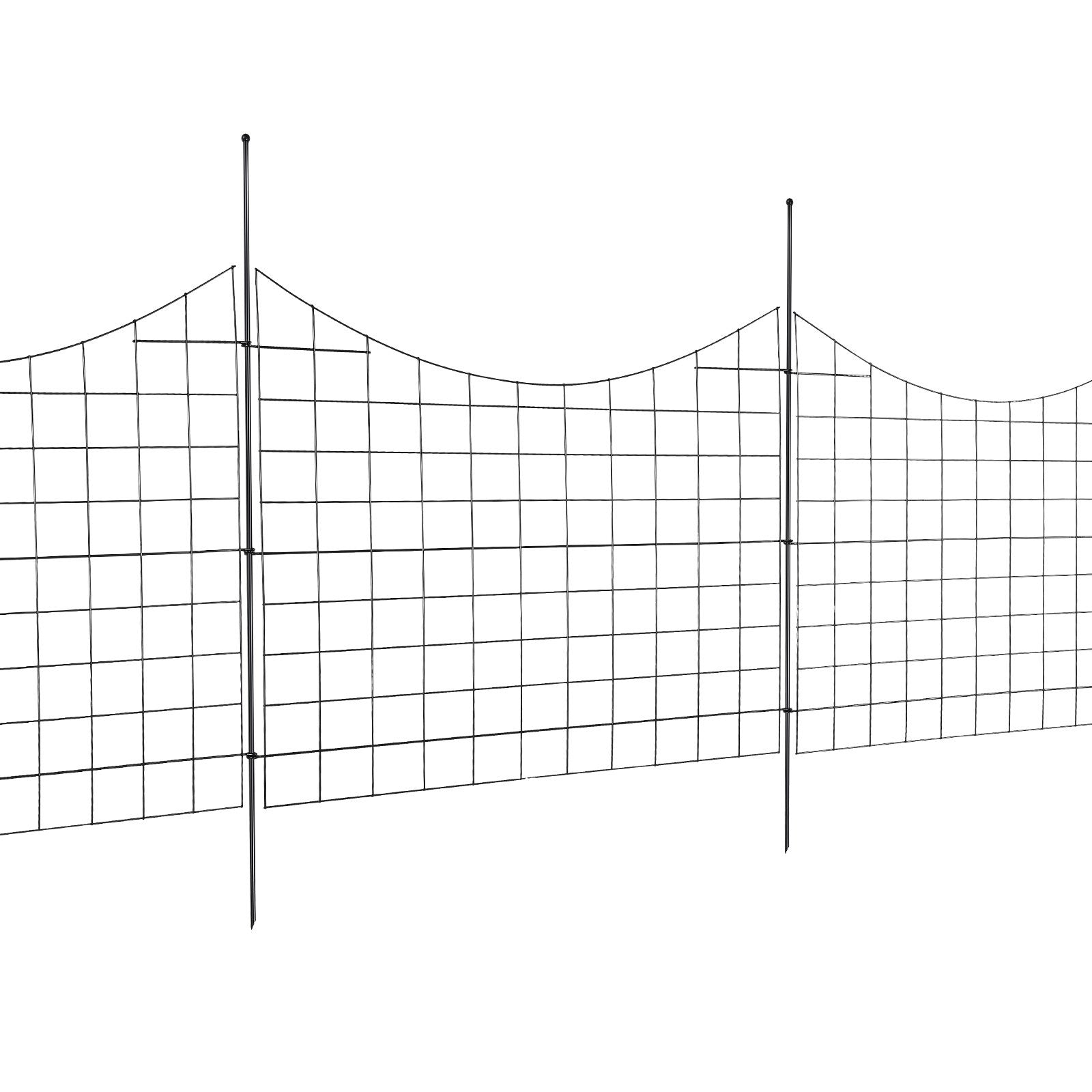Garden Fence, 75x93 cm Animal Barrier Fence, Underground Decorative Garden Fencing with 6.38 cm Spike V952-JSWL385295INRNI2VV0