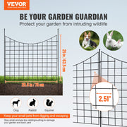 Garden Fence, 75x93 cm Animal Barrier Fence, Underground Decorative Garden Fencing with 6.38 cm Spike V952-JSWL385295INRNI2VV0