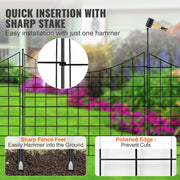 Garden Fence, 75x93 cm Animal Barrier Fence, Underground Decorative Garden Fencing with 6.38 cm Spike V952-JSWL385295INRNI2VV0
