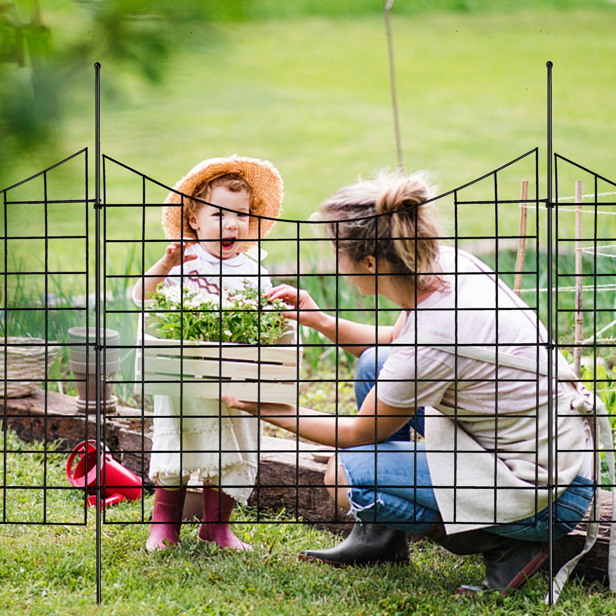 Garden Fence, 75x93 cm Animal Barrier Fence, Underground Decorative Garden Fencing with 6.38 cm Spike V952-JSWL385295INRNI2VV0