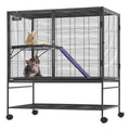 39" Metal Small Animal Cage 2-Tier Rolling Ferret Cage with Tray A Ramp V952-JSXDL362439IF6COGV0