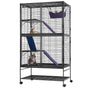 64.6" Metal Small Animal Cage 4-Tier Rolling Ferret Cage with Tray 3 Ramps V952-JSXDL362463IRPIZQV0