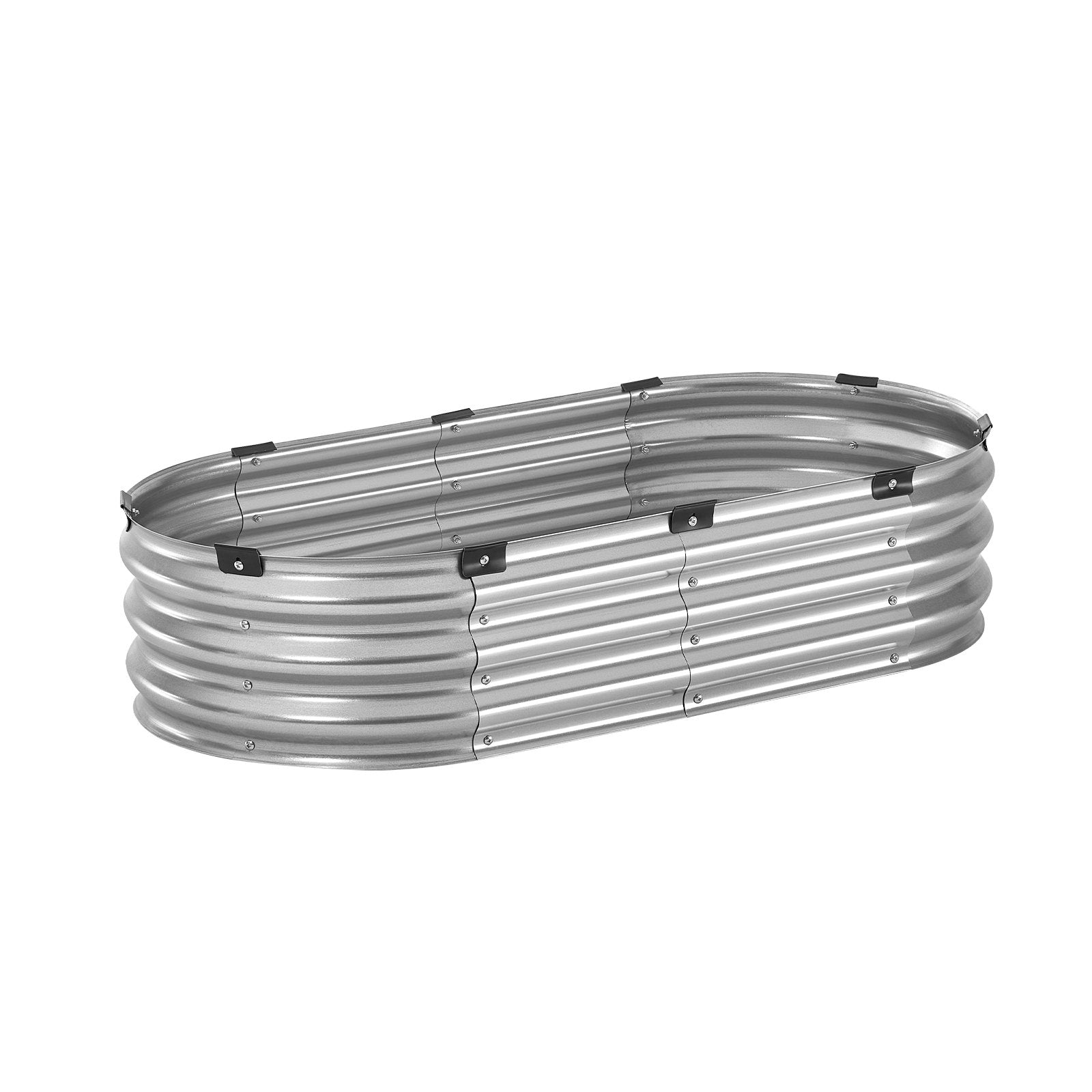 Metal Raised Garden Bed 4x2x1 ft Outdoor Galvanized Planter Box Silver V952-JSYHZZC421FT2BQAHV0