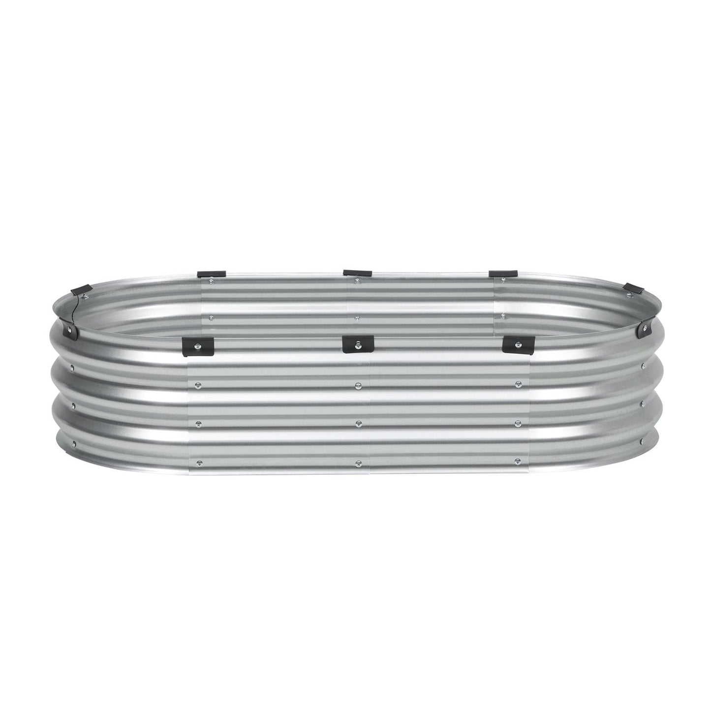 Metal Raised Garden Bed 4x2x1 ft Outdoor Galvanized Planter Box Silver V952-JSYHZZC421FT2BQAHV0