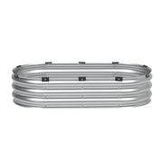 Metal Raised Garden Bed 4x2x1 ft Outdoor Galvanized Planter Box Silver V952-JSYHZZC421FT2BQAHV0
