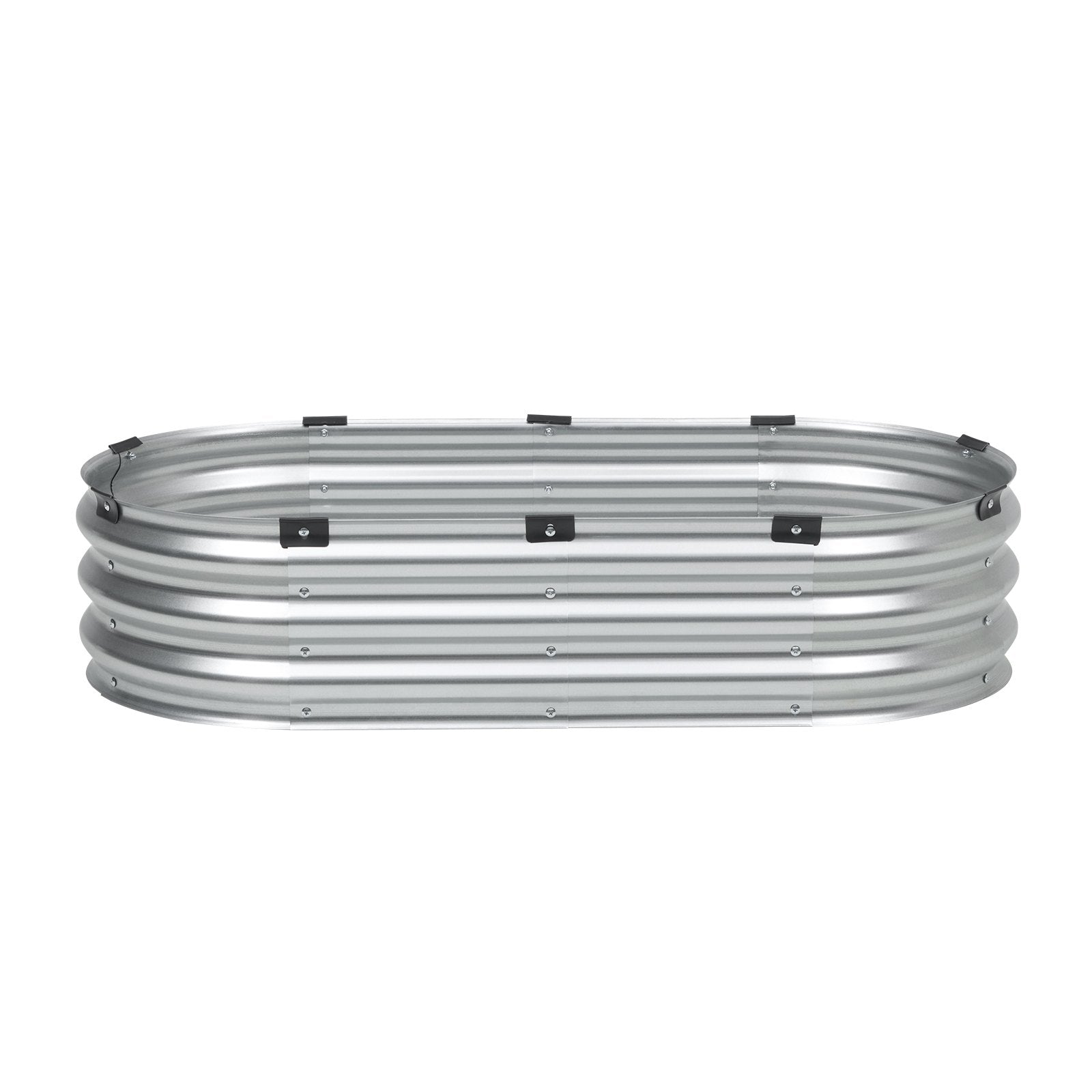 Metal Raised Garden Bed 4x2x1 ft Outdoor Galvanized Planter Box Silver V952-JSYHZZC421FT2BQAHV0