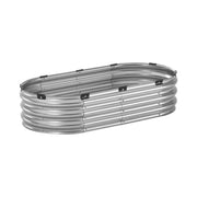 Metal Raised Garden Bed 4x2x1 ft Outdoor Galvanized Planter Box Silver V952-JSYHZZC421FT2BQAHV0
