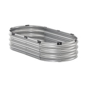 Metal Raised Garden Bed 4x2x1 ft Outdoor Galvanized Planter Box Silver V952-JSYHZZC421FT2BQAHV0