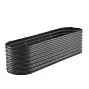 Metal Raised Garden Bed, 8 x 2 x 2 ft Outdoor Galvanized Planter Box, with Open Bottom, Large Oval Planter V952-JSYHZZCTYXSH1MOSLV0
