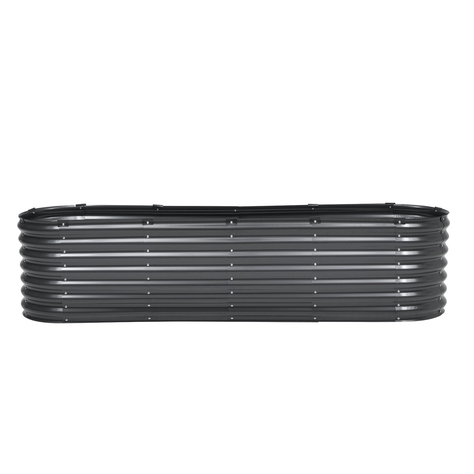 Metal Raised Garden Bed, 8 x 2 x 2 ft Outdoor Galvanized Planter Box, with Open Bottom, Large Oval Planter V952-JSYHZZCTYXSH1MOSLV0