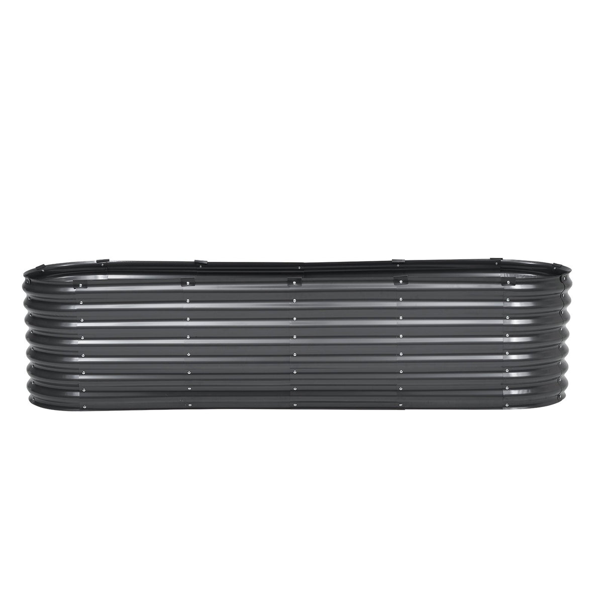 Metal Raised Garden Bed, 8 x 2 x 2 ft Outdoor Galvanized Planter Box, with Open Bottom, Large Oval Planter V952-JSYHZZCTYXSH1MOSLV0