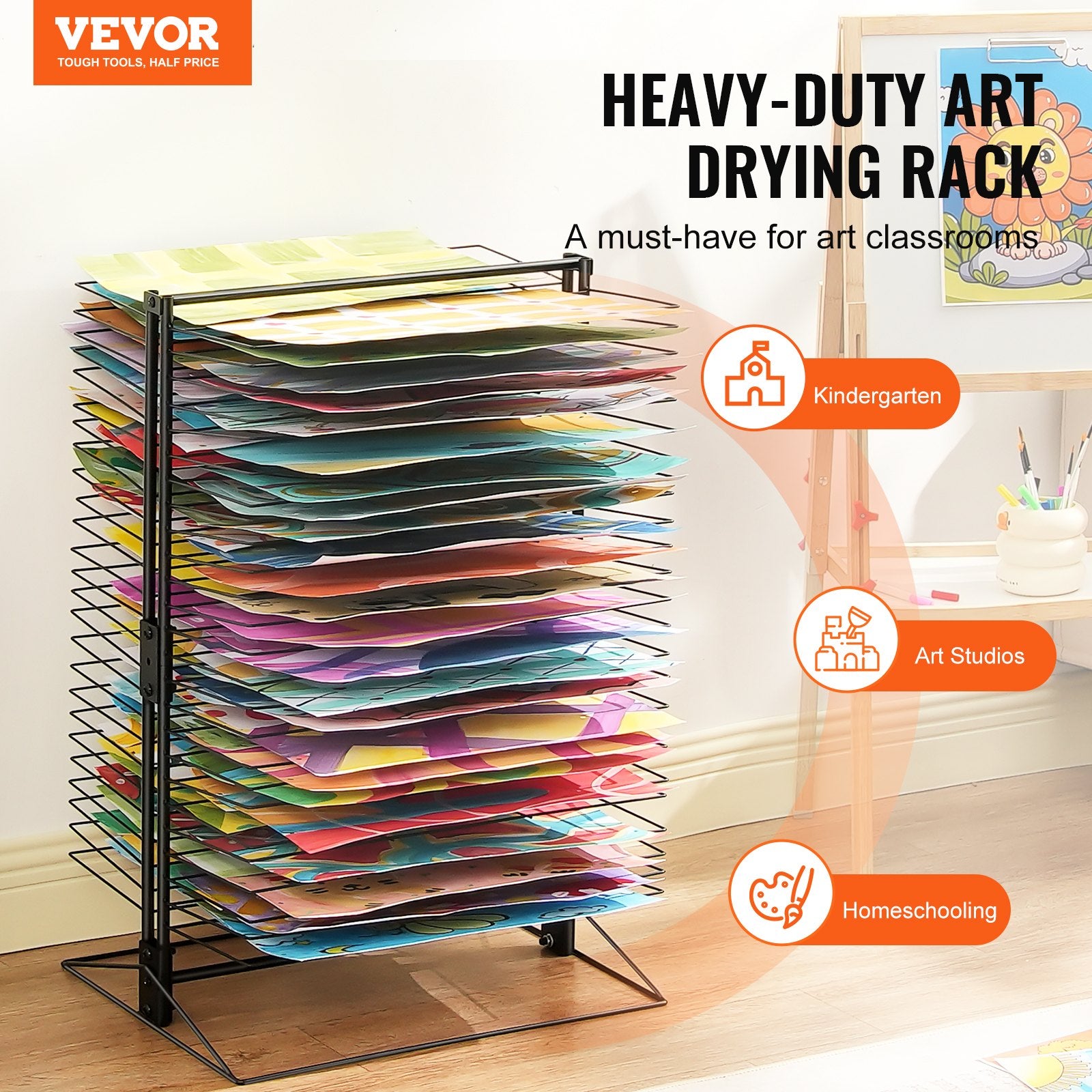 Art Drying Rack 50 Removable Shelves Painting Drying Rack for Classroom V952-JSYSGZJHSTGL8R5FMV0
