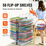 Art Drying Rack 50 Removable Shelves Painting Drying Rack for Classroom V952-JSYSGZJHSTGL8R5FMV0