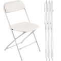 4 Pack Folding Chairs, Foldable Plastic Chairs with Heavy Duty Metal Frame, Portable Folding Card Table V952-JSZDYSLJS4BZEBN6X001V0