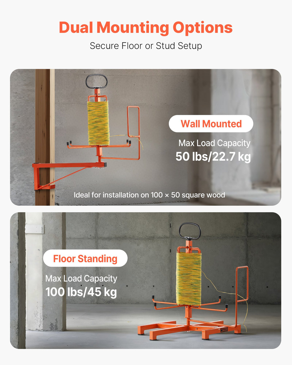 Cable Dispenser Floor Stud Mounted Portable Electrical Industrial Retail V952-JSZJFXQCZDZ03B5UJ001V0